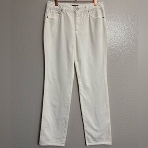 Escada White Denim Slim Straight Jeans